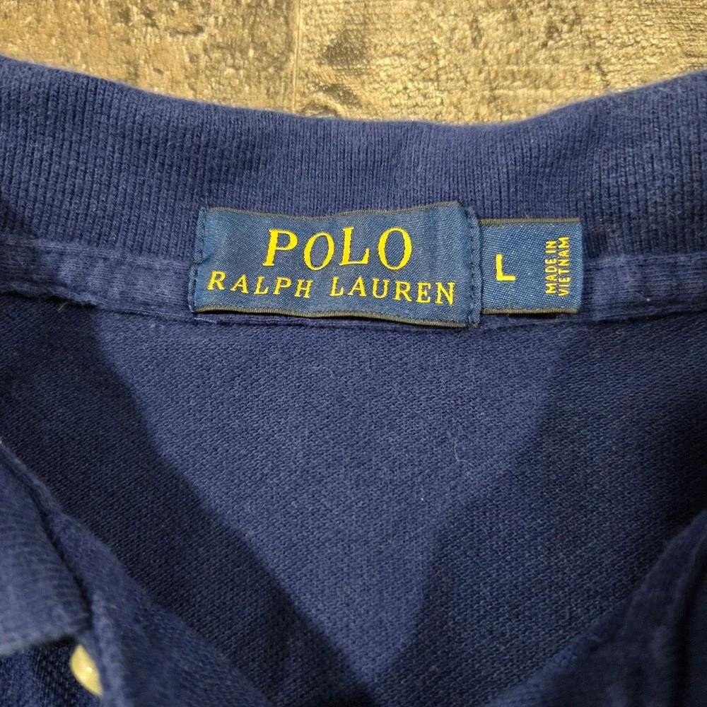 Vintage Polo Ralph Lauren Multi Colorblock Striped Mesh Polo Shirt Men's L Neon